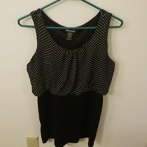 💙Wet Seal Black Polka Dot Bodycon Dress Large